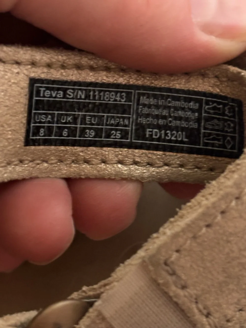Teva Taupe Suede Strap Sandals - Picture 8 of 8